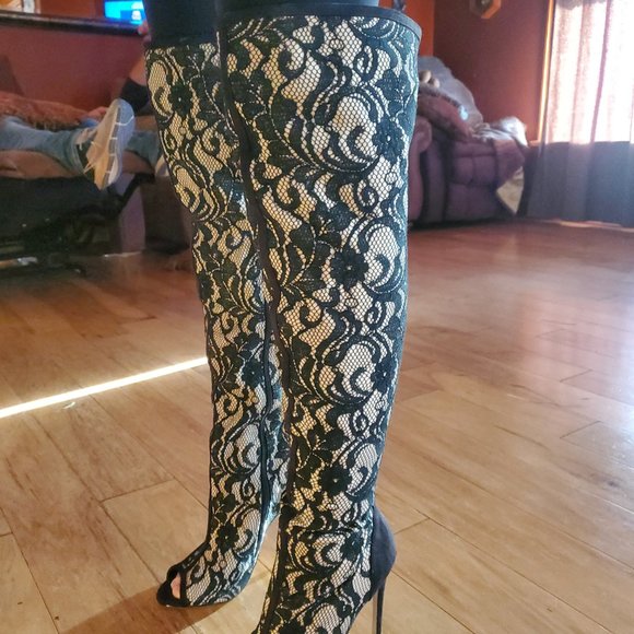 Madison by Shoedazzle ( Kaye) Stiletto peep toe boot - Picture 5 of 6